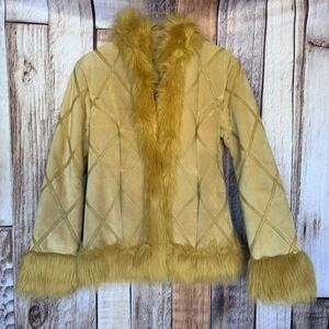 Steve Madden Jacket Leather Penny Lane Style Y2K Boho Glam Statement Size Medium